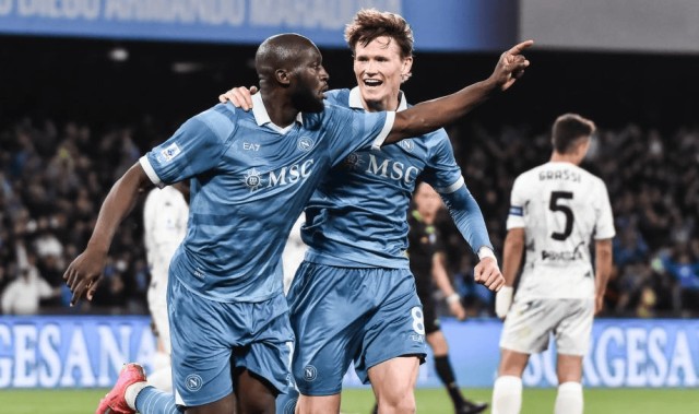 意甲那不勒斯大胜恩波利，卢卡库与麦克托米奈闪耀赛场